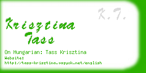 krisztina tass business card